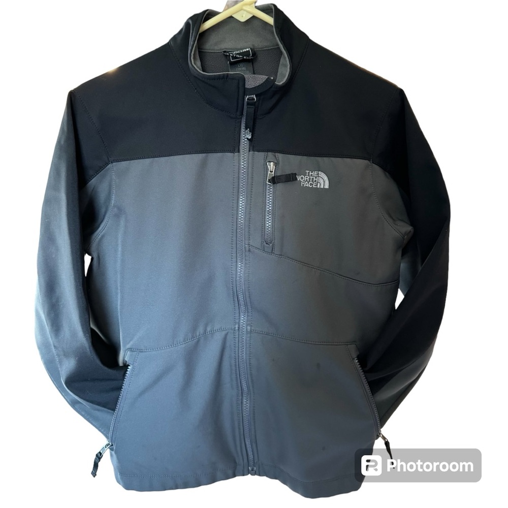 The North Face Jacket Full Zip Front Gray & Black Boys Sz. L (14-16)